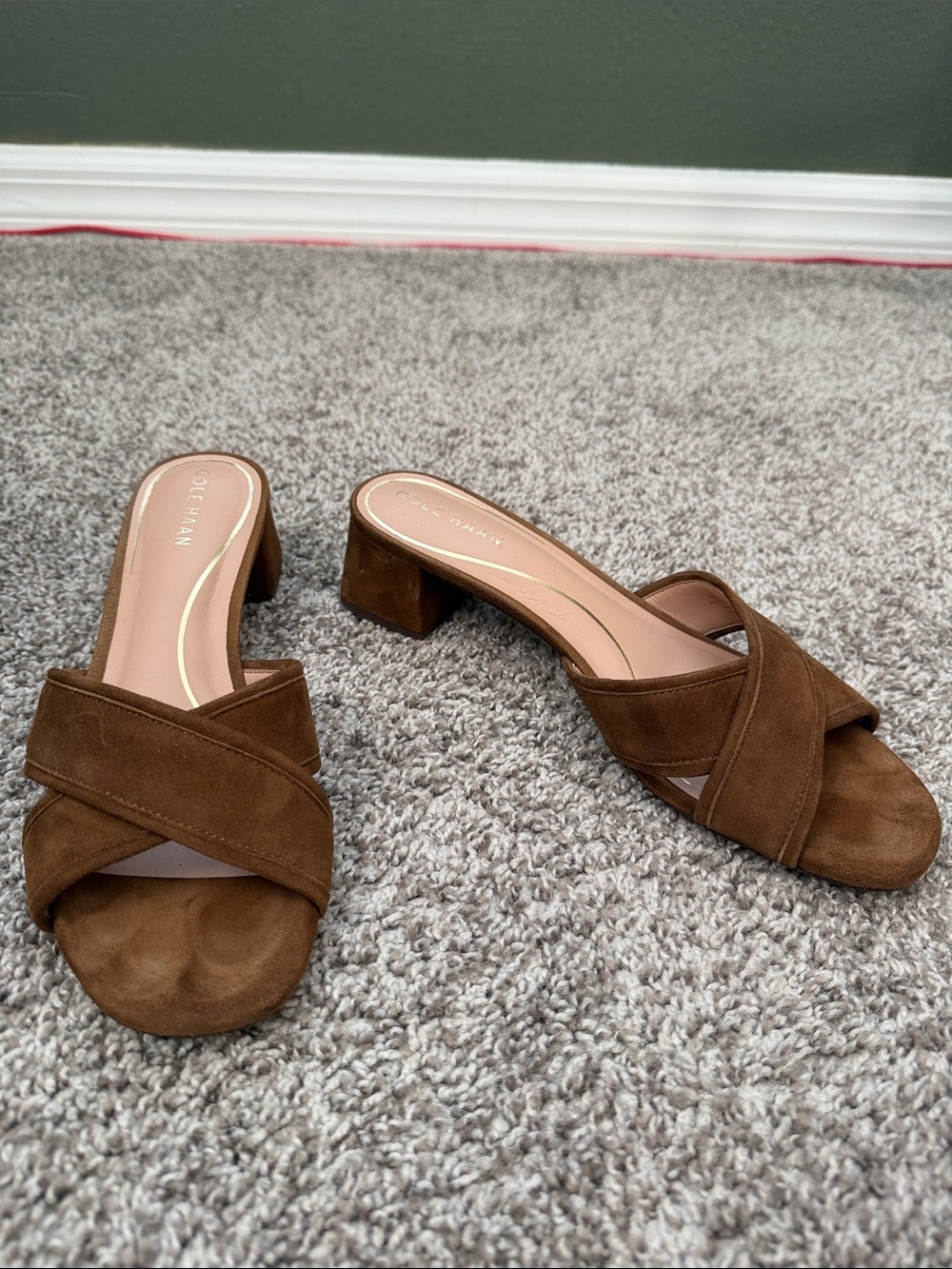 Cole Haan Brown Suede Landon Sandals 40mm
